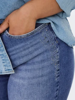 CARSUI Middels høy midje Slim Fit Jeans