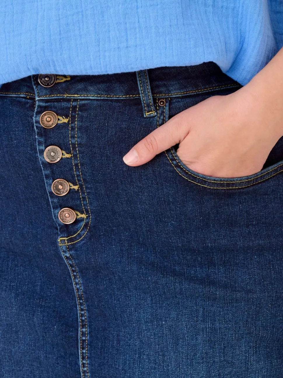 CARWILLY Denim Denimskjørt Midiskjørt