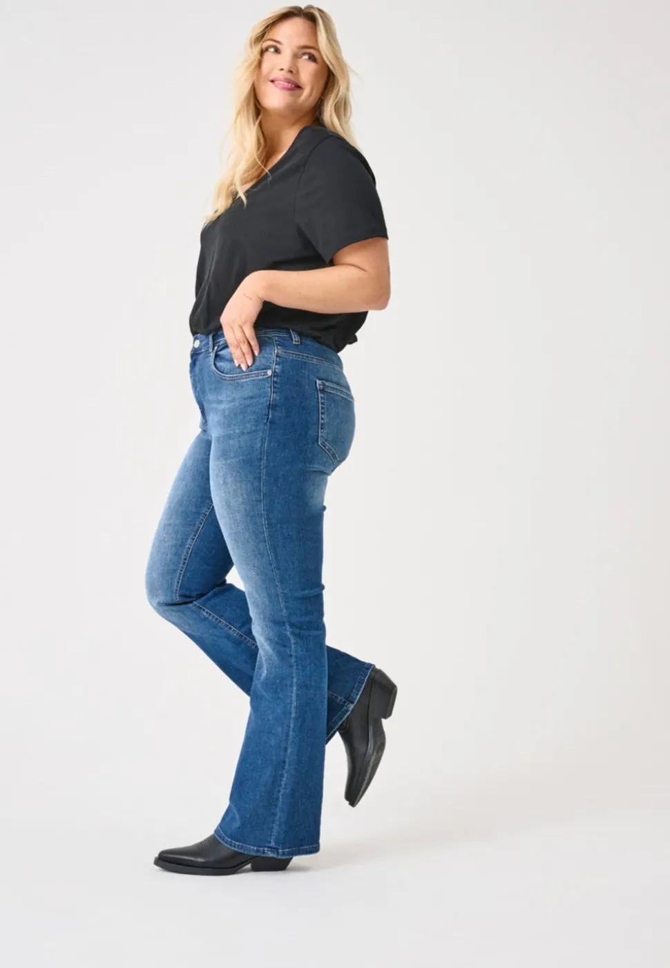 CARWILLY Høy midje Flared Fit Jeans