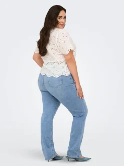 CARWILLY Høy midje Straight Fit Jeans