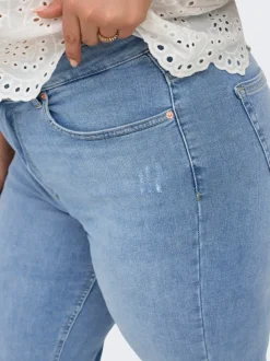 CARWILLY Høy midje Straight Fit Jeans