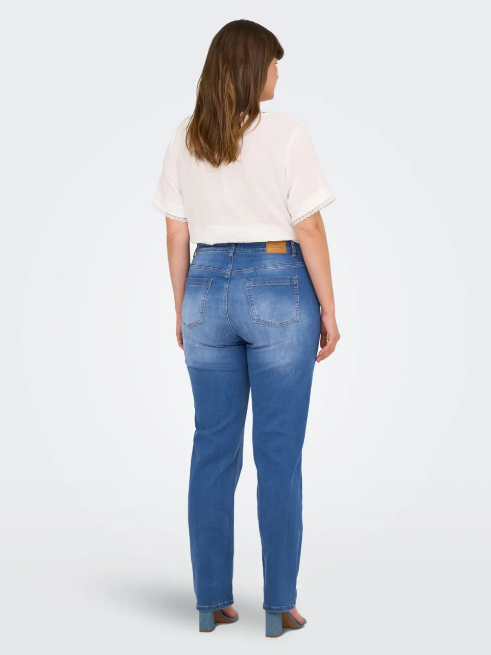 CARWILLY Høy midje Straight Fit Jeans