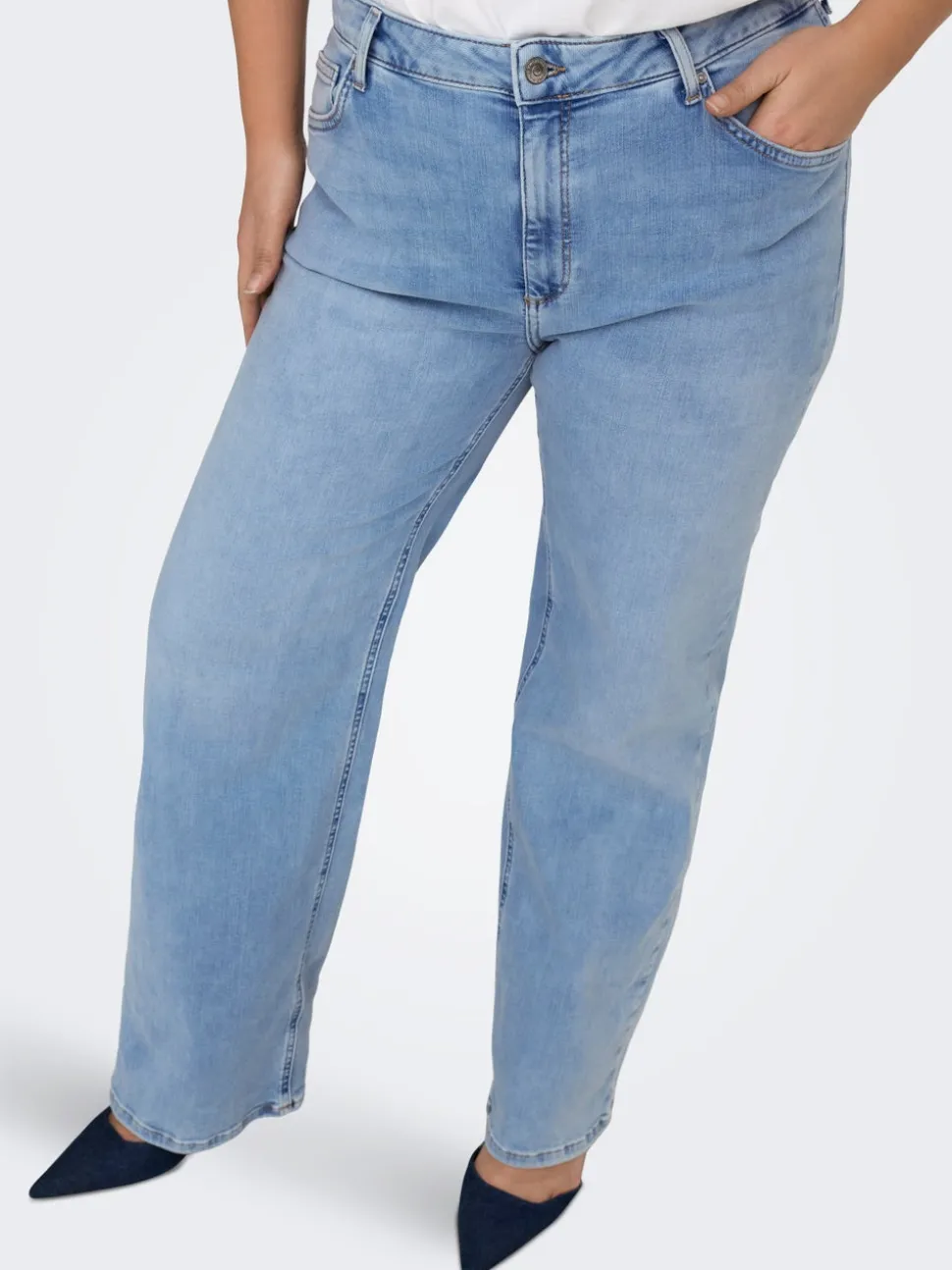 CARWILLY Høy midje Wide Leg Fit Jeans