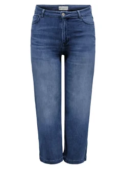 CARWILLY Høy midje Wide Leg Fit Cropped Jeans