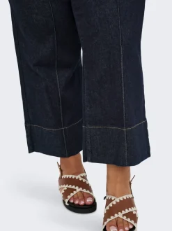 CARWILLY Høy midje Wide Leg Fit Cropped Jeans