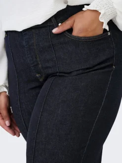 CARWILLY Høy midje Wide Leg Fit Cropped Jeans