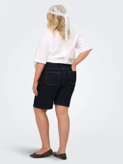 CARWILLY Høy midje Wide Leg Fit Denimshorts
