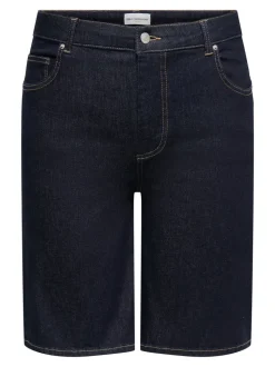 CARWILLY Høy midje Wide Leg Fit Denimshorts