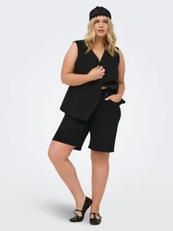CARWILLY Høy midje Wide Leg Fit Denimshorts