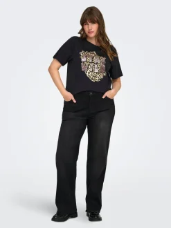 CARWILLY Høy midje Wide Leg Fit Jeans