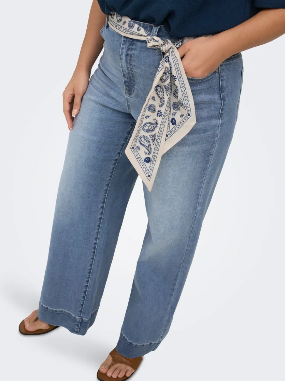 CARWILLY Høy midje Wide Leg Fit Jeans