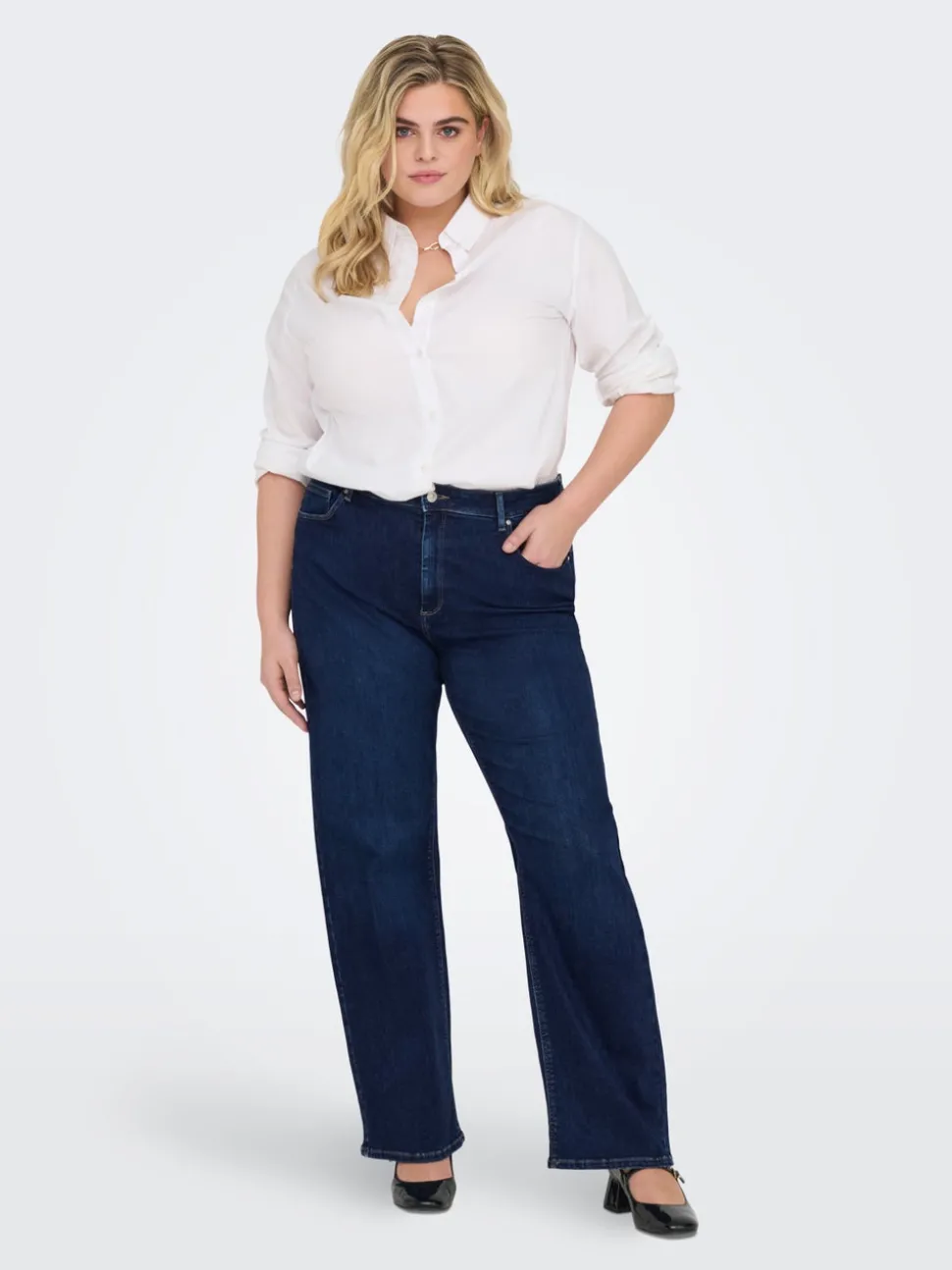 CARWILLY Høy midje Wide Leg Fit Jeans