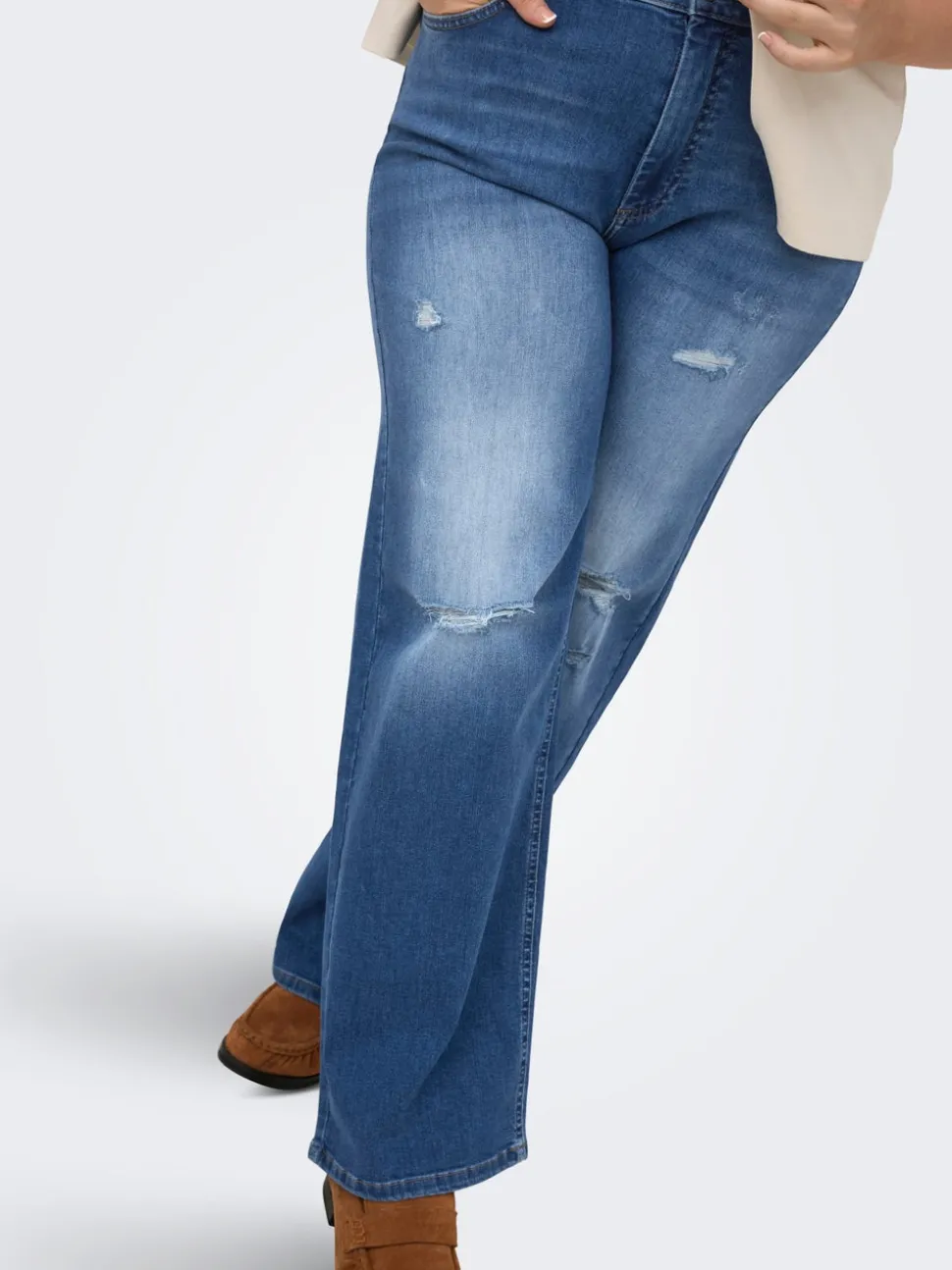 CARWILLY Høy midje Wide Leg Fit Jeans