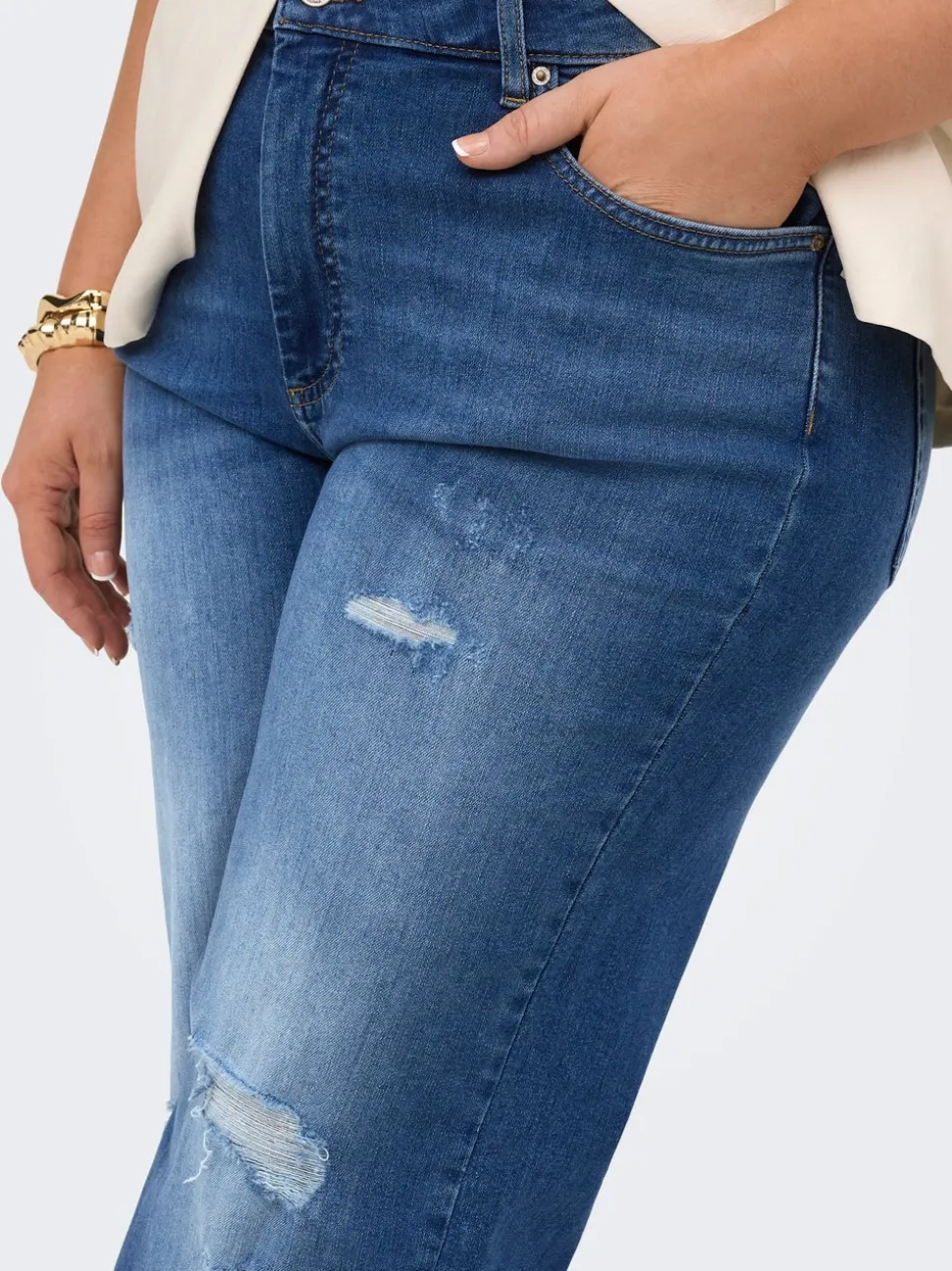CARWILLY Høy midje Wide Leg Fit Jeans
