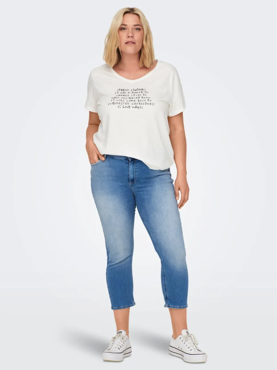 CARWILLY Middels høy midje capri Skinny Fit Jeans