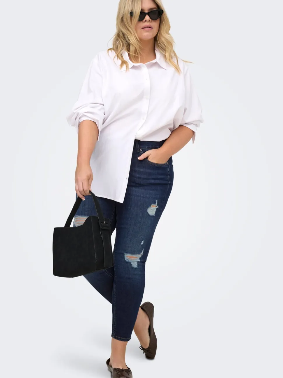 CARWILLY Middels høy midje Skinny Fit Ankellengde Jeans