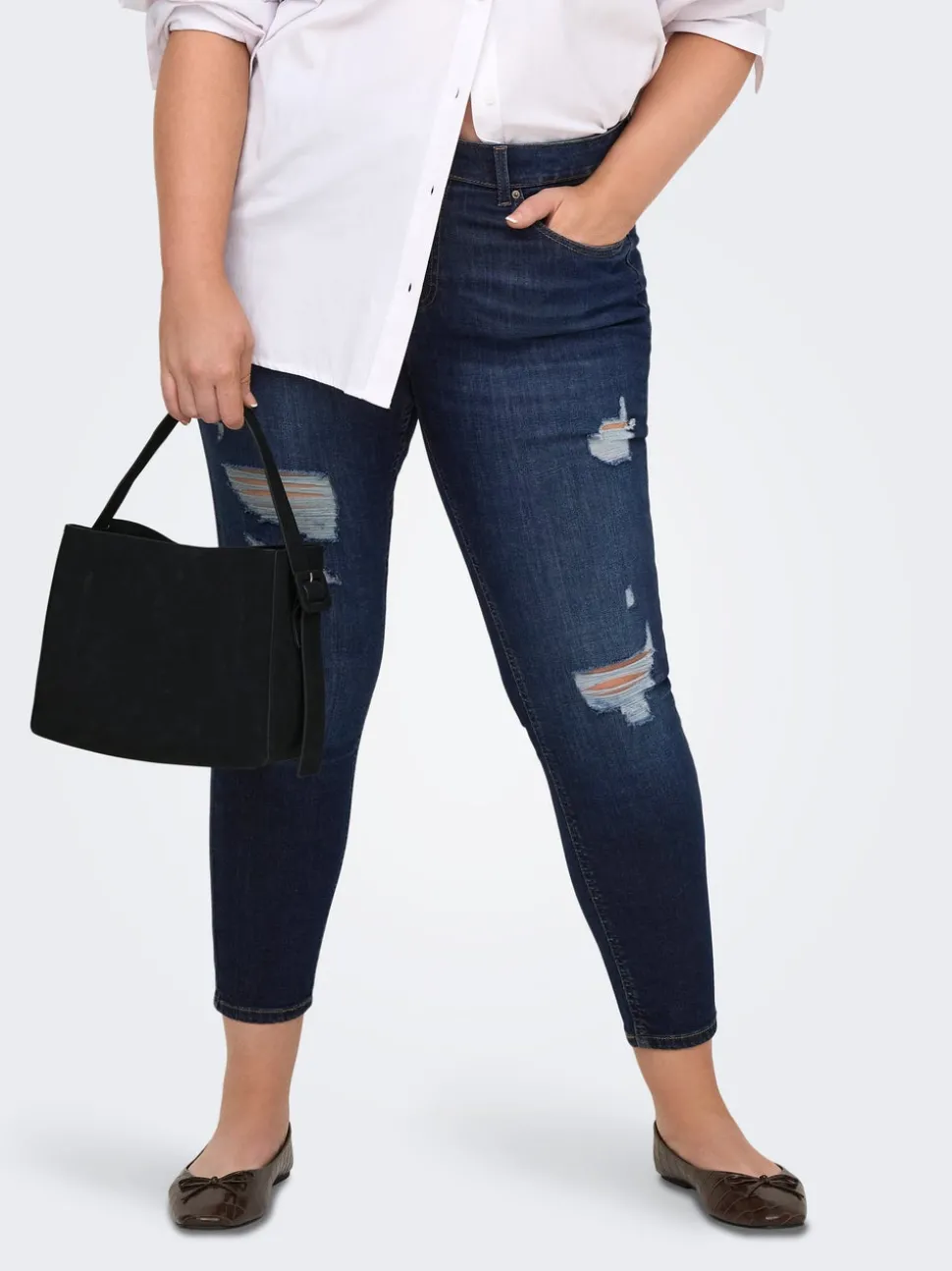 CARWILLY Middels høy midje Skinny Fit Ankellengde Jeans