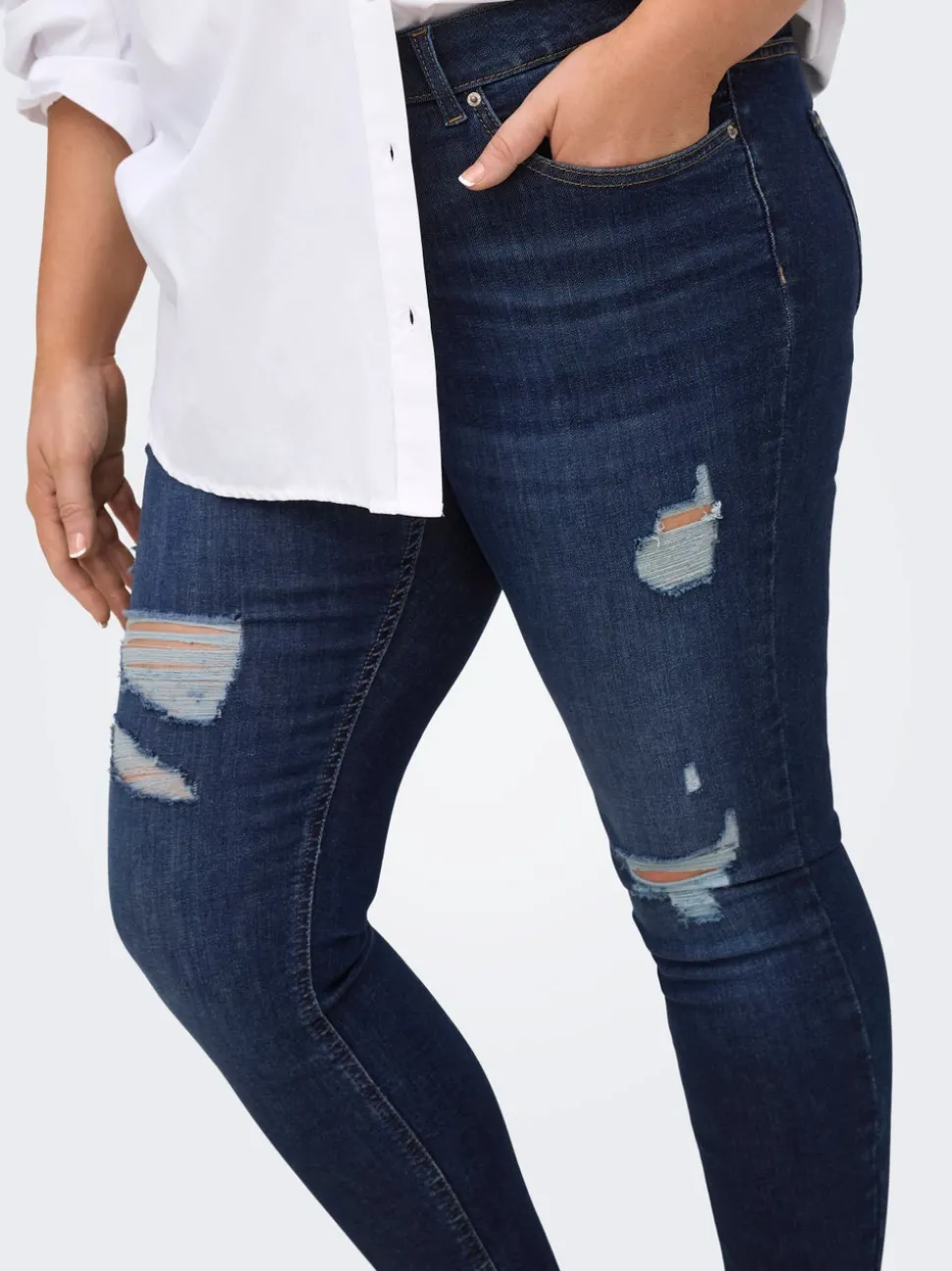 CARWILLY Middels høy midje Skinny Fit Ankellengde Jeans