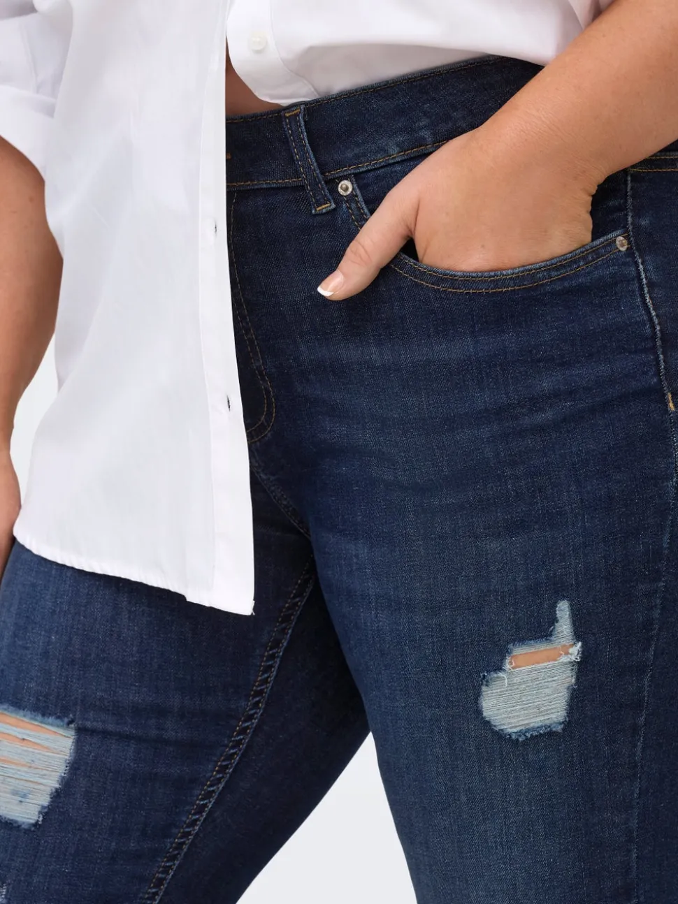CARWILLY Middels høy midje Skinny Fit Ankellengde Jeans
