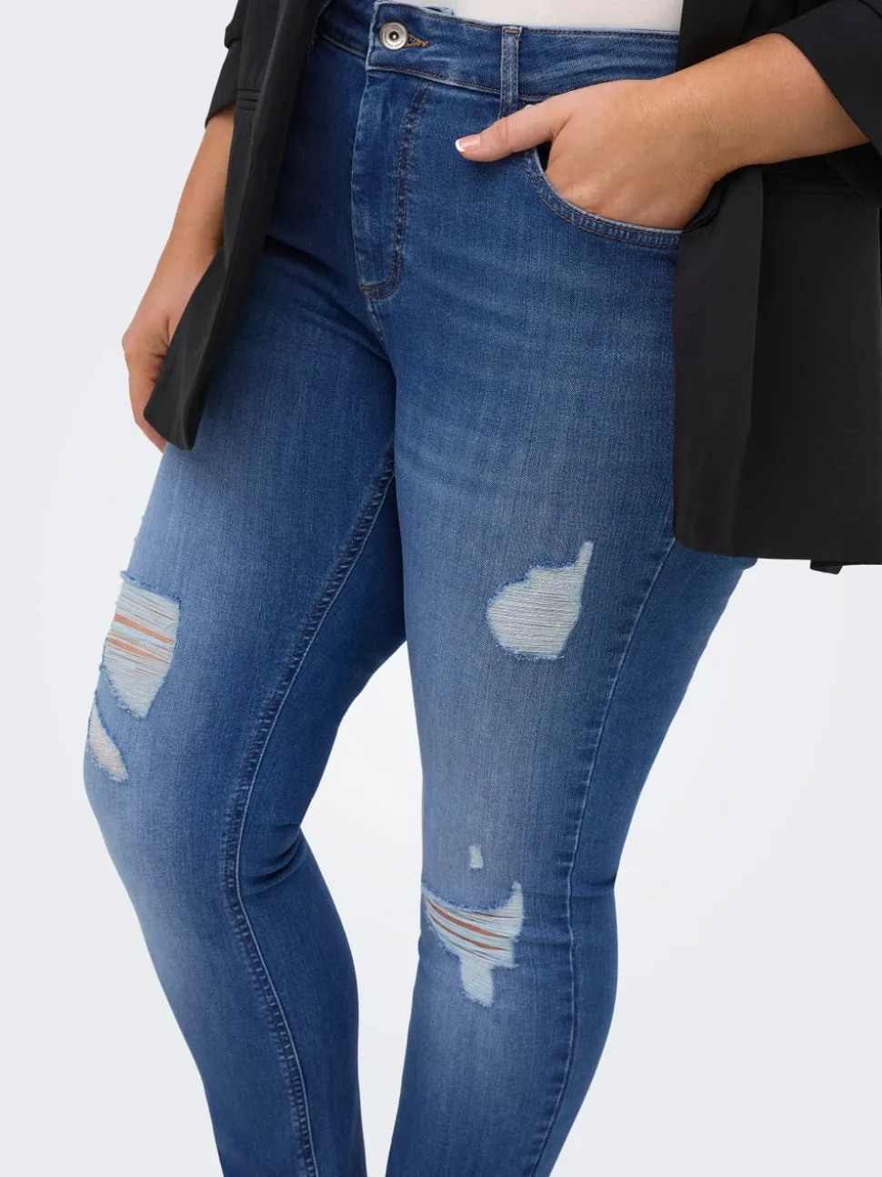 CARWILLY Middels høy midje Skinny Fit Ankellengde Jeans