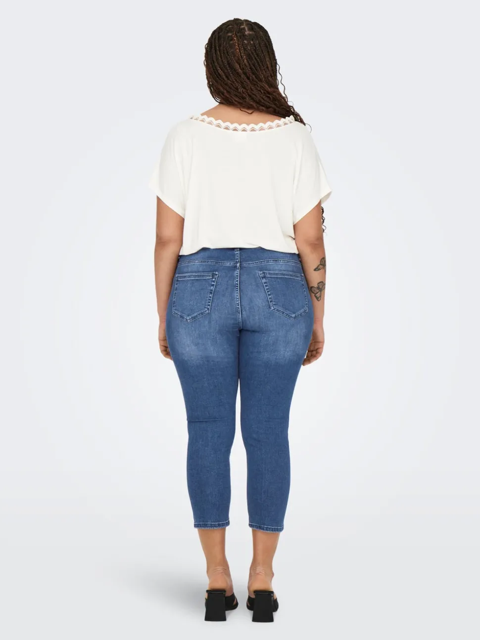 CARWILLY Middels høy midje capri Skinny Fit Jeans
