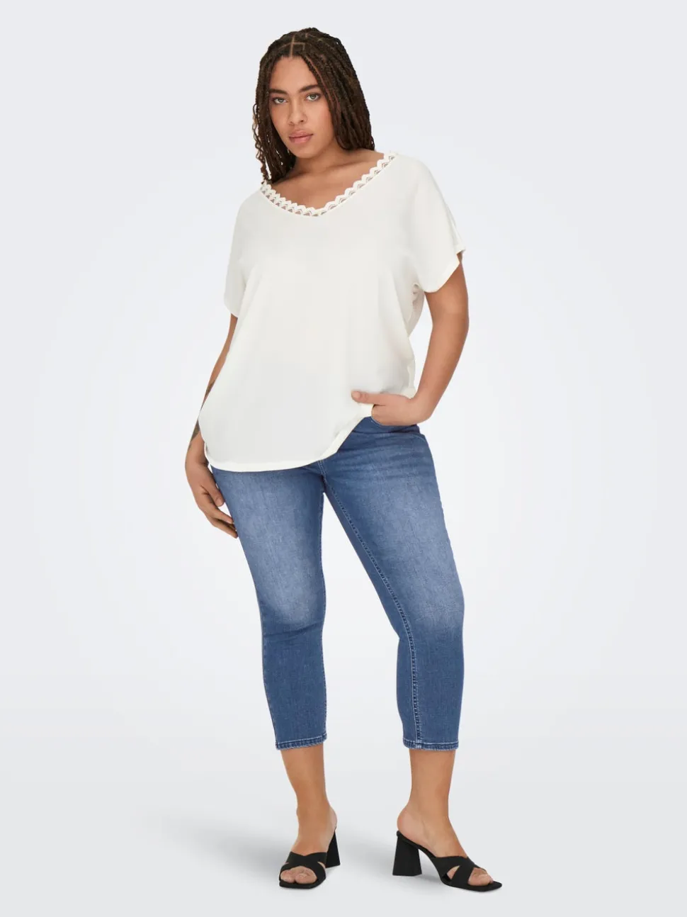 CARWILLY Middels høy midje capri Skinny Fit Jeans