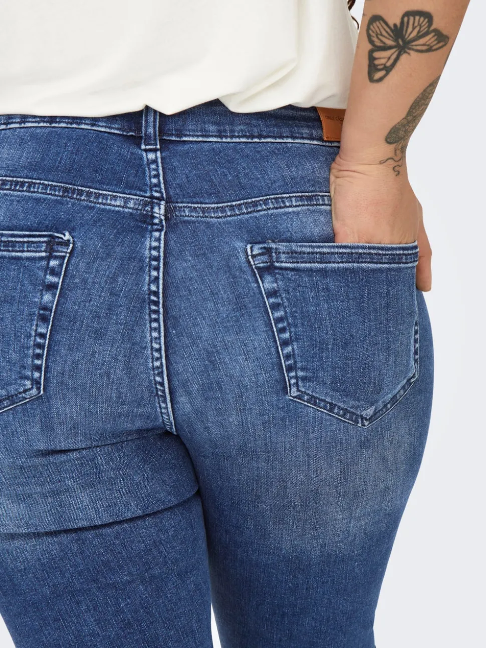 CARWILLY Middels høy midje capri Skinny Fit Jeans