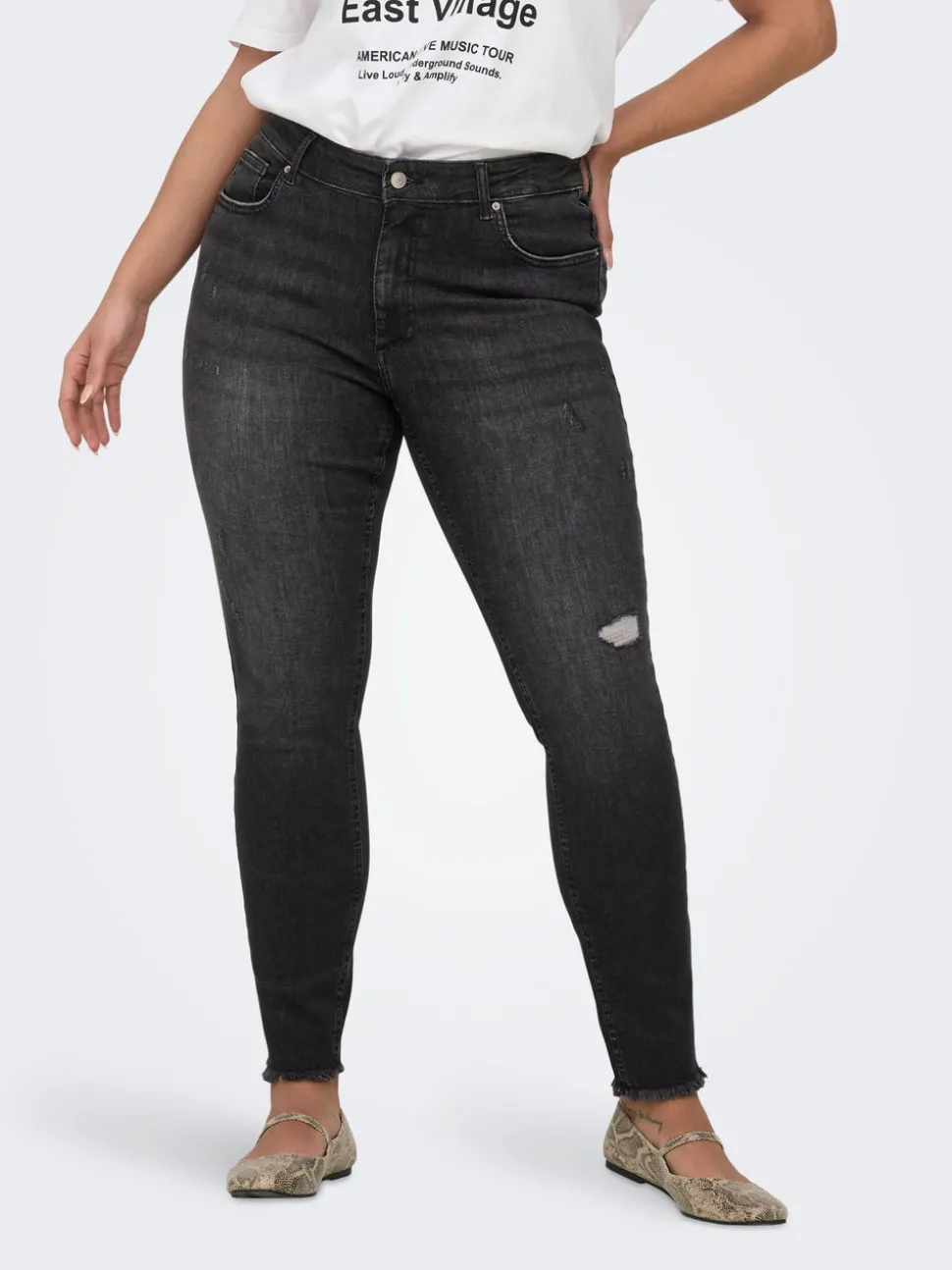CARWILLY Middels høy midje Skinny Fit Ankellengde Jeans