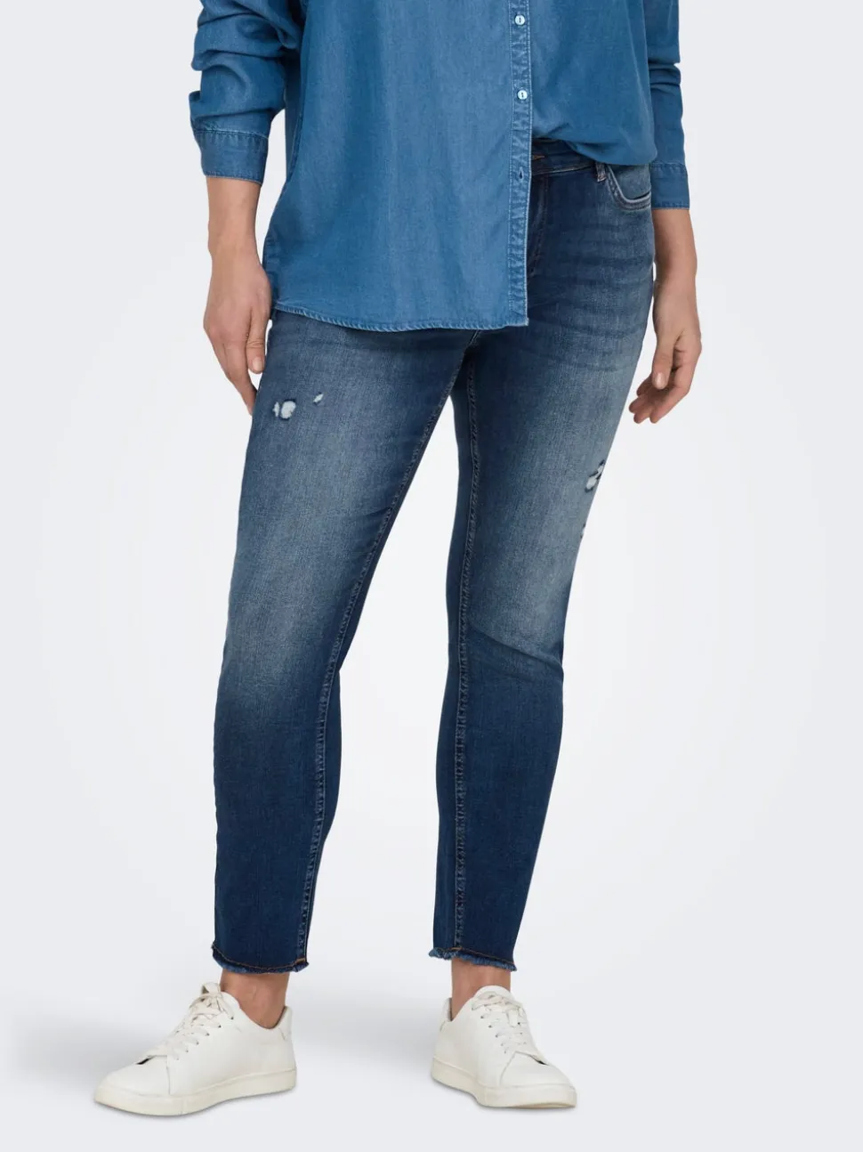 CARWILLY Middels høy midje Skinny Fit Ankellengde Jeans