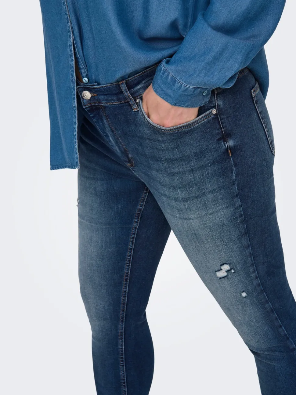 CARWILLY Middels høy midje Skinny Fit Ankellengde Jeans