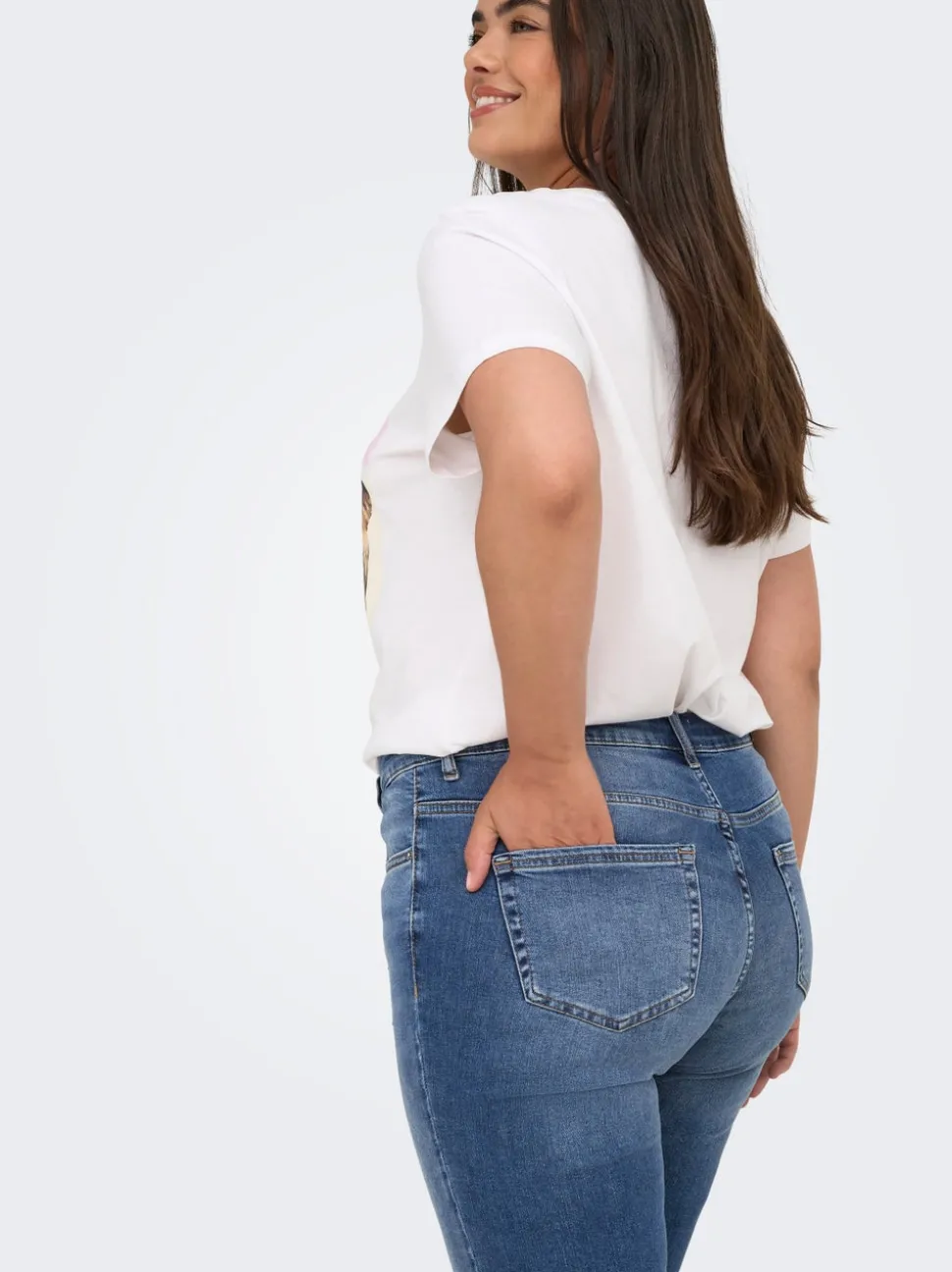 CARWILLY Middels høy midje Skinny Fit Ankellengde Jeans