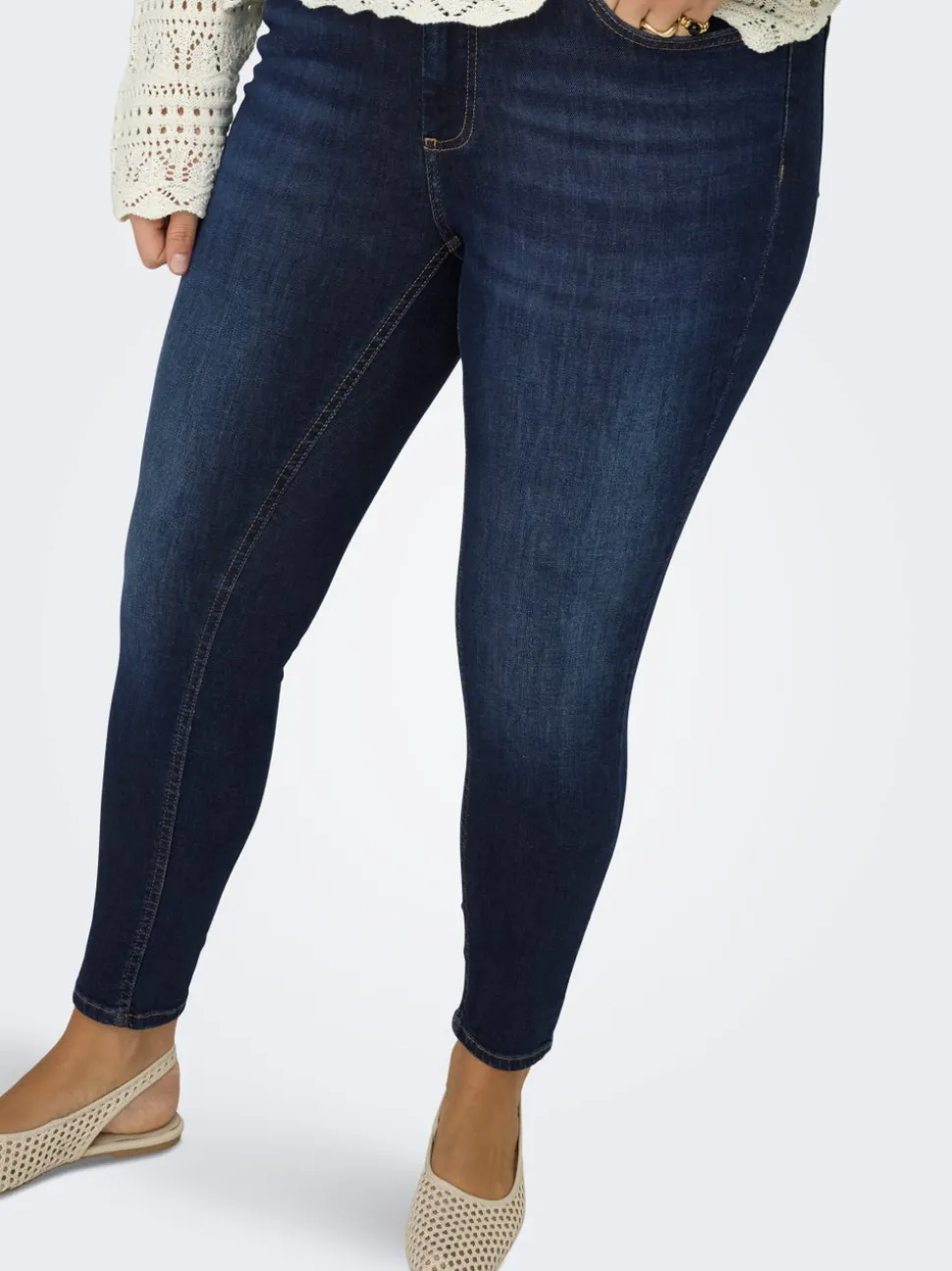 CARWILLY Skinny Fit Ankellengde Jeans
