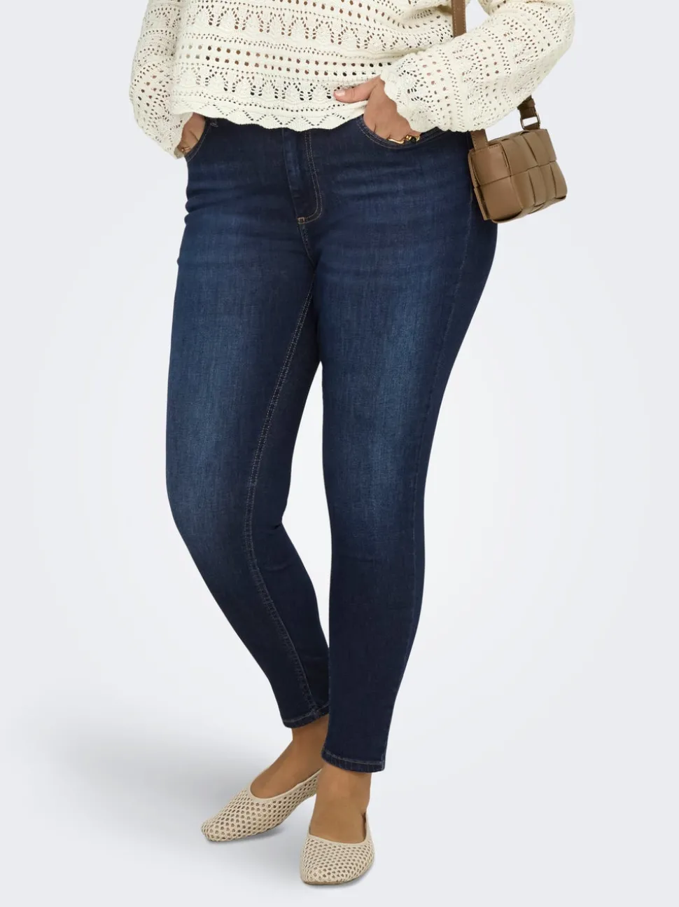 CARWILLY Skinny Fit Ankellengde Jeans