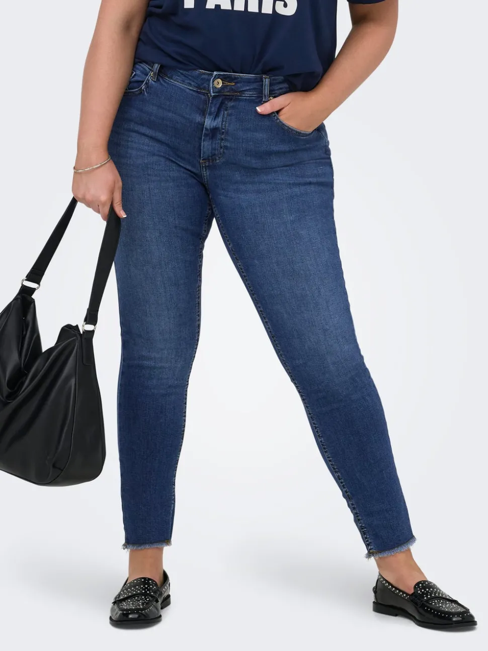 CARWILLY Skinny Fit Ankellengde Jeans