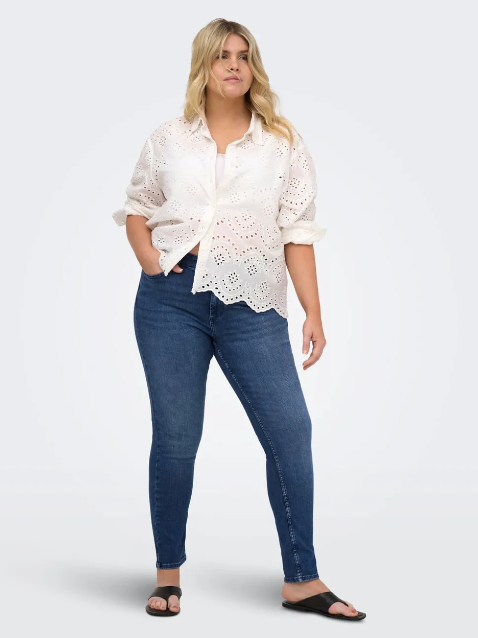 CARWILLY Skinny Fit Ankellengde Jeans