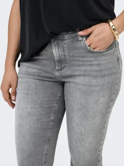 CARWILLY Sweet Flared Fit Cropped Jeans