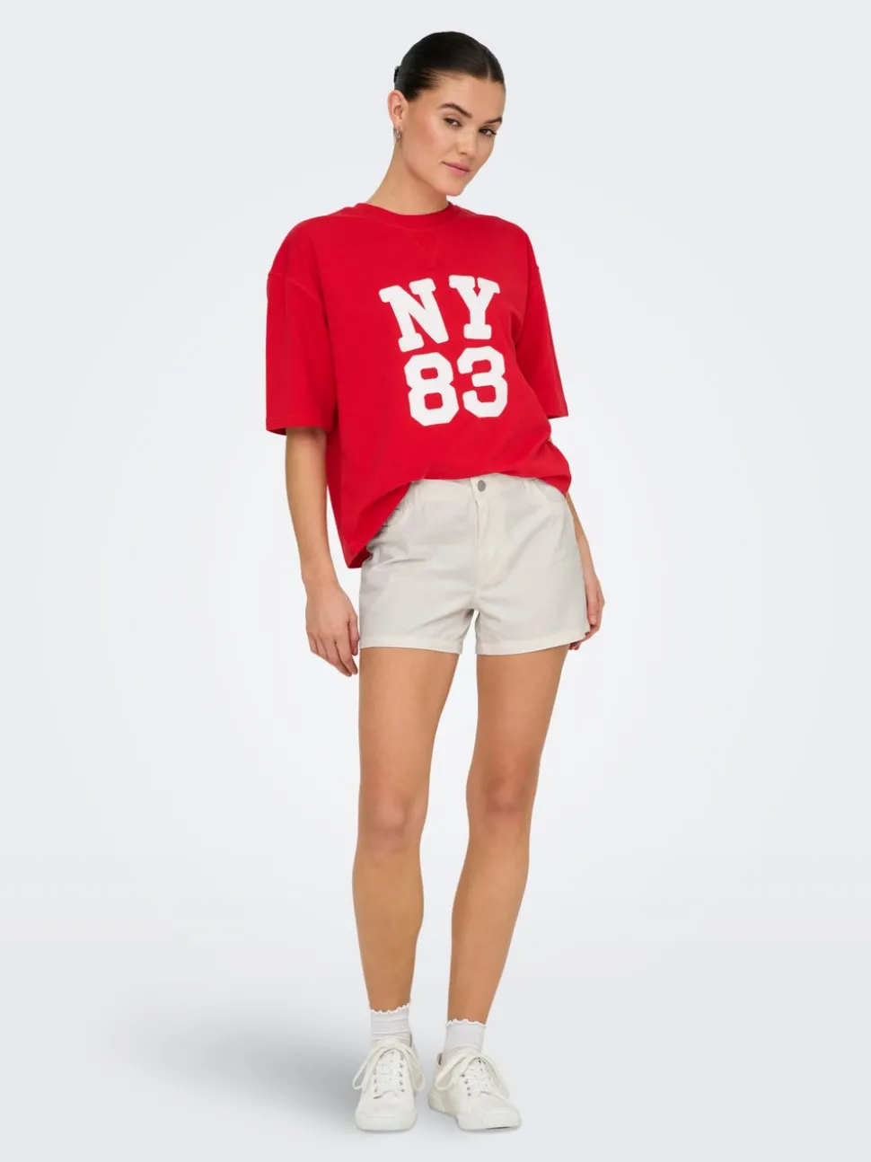JDYANYA Middels høy midje Regular Fit Denimshorts