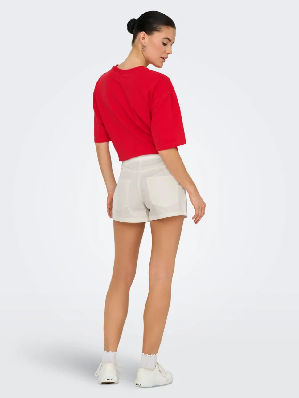 JDYANYA Middels høy midje Regular Fit Denimshorts