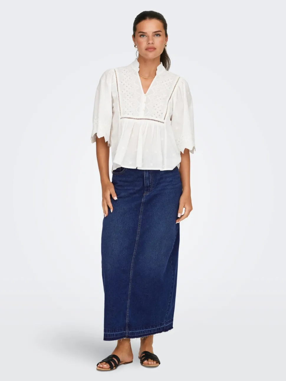 JDYBELLA Denim Denimskjørt Langt skjørt