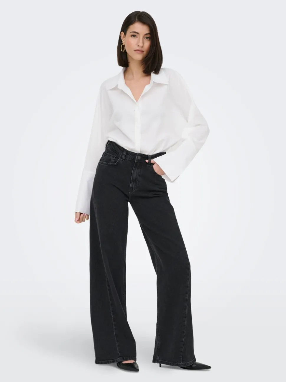 JDYCARINA Høy midje Wide Leg Fit Jeans