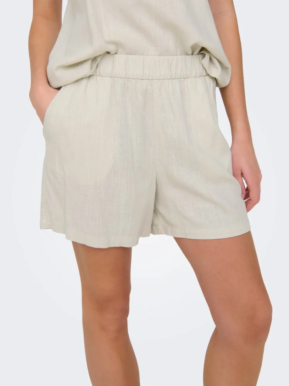 JDYCAYA Høy midje Regular Fit Lin Shorts