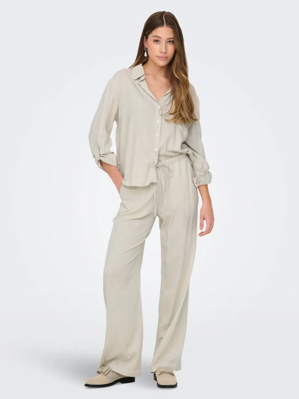 JDYCAYA Wide Leg Fit Lin Bukser