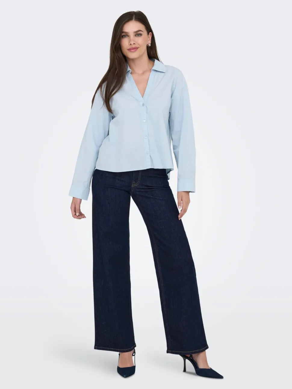 JDYFELINA-FINA Høy midje Wide Leg Fit Jeans