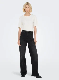 JDYFELINA-FINA Høy midje Wide Leg Fit Jeans