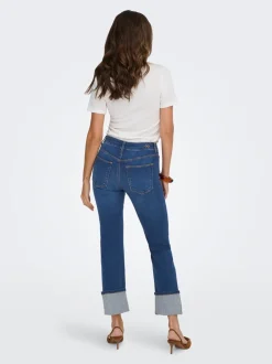 JDYFINA Middels høy midje Straight Fit Jeans