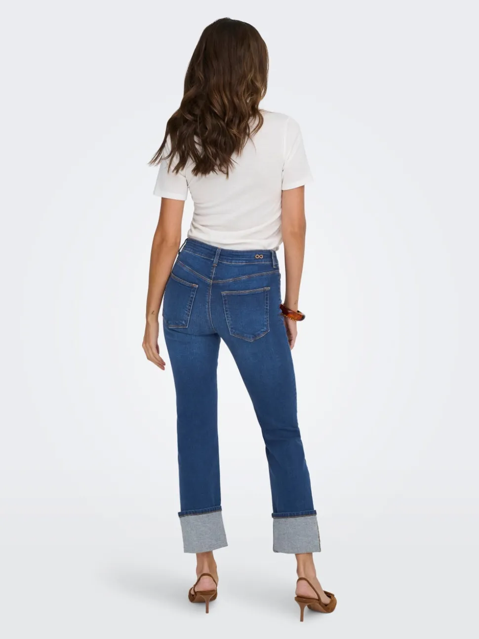 JDYFINA Middels høy midje Straight Fit Jeans