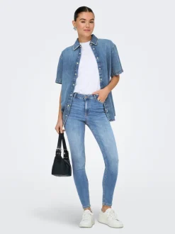 JDYFINA Middels høy midje Skinny Fit Ankellengde Jeans