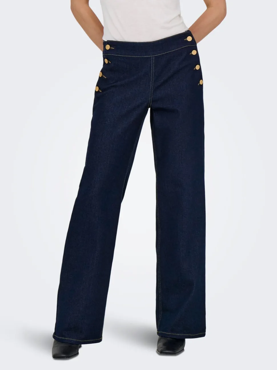 JDYLIZZIE Middels høy midje Wide Leg Fit Jeans