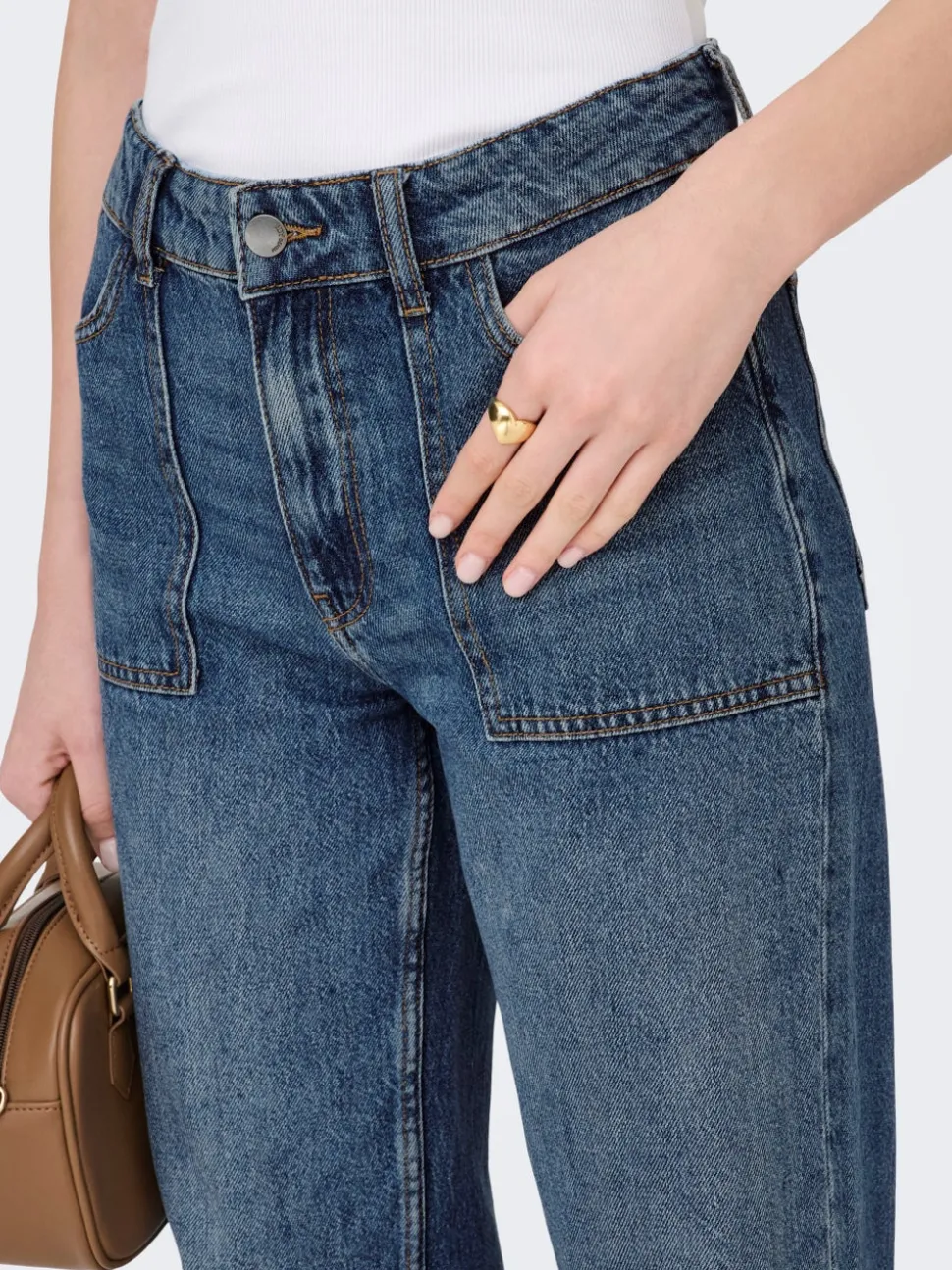JDYMAYA Høy midje Wide Leg Fit Jeans