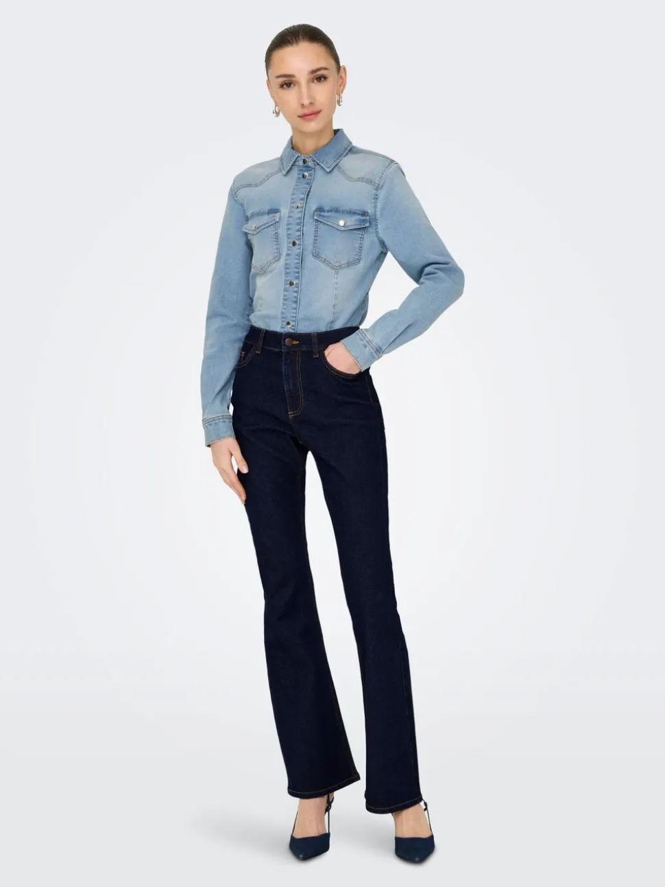 JDYMOON Høy midje Bootcut Fit Jeans